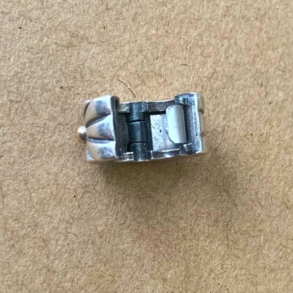 (2) Retired Pandora Starburst 14K Gold And Silver Two Toned Clips (2) - Picture 6 of 11